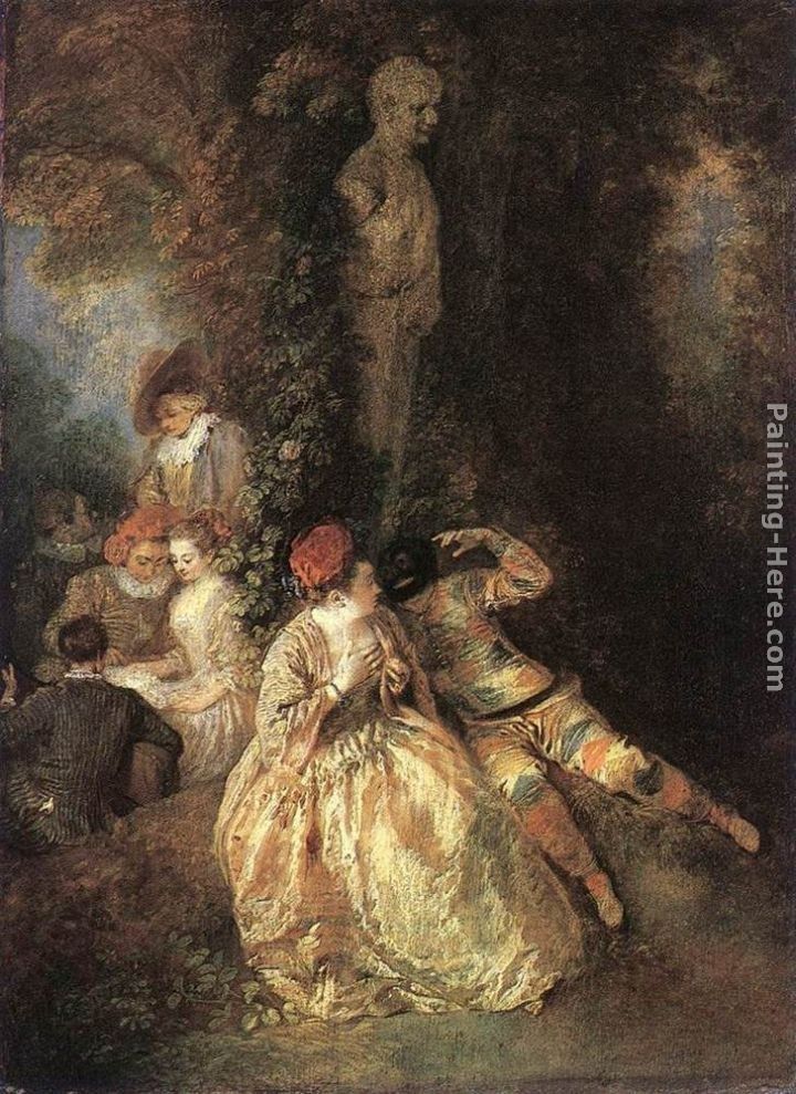 Jean-Antoine Watteau Harlequin and Columbine